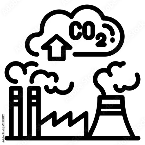 pollution line icon