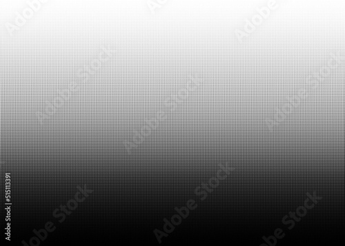 Vector Vertical gradient monochrome halftone dots texture. Abstract Wintage black and white pop art template in 1970s style.