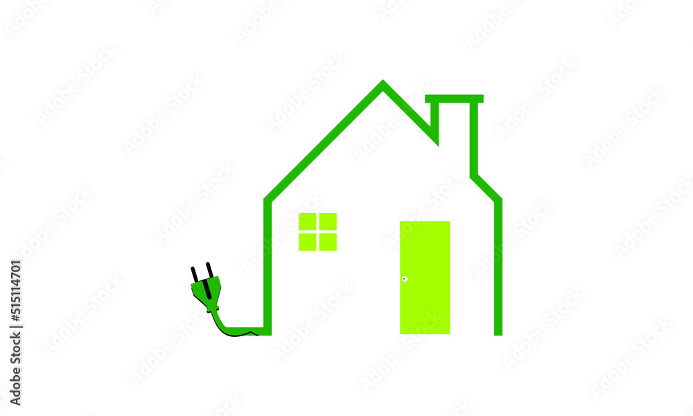 electric wire with plug showing house electric wire with plug showing house