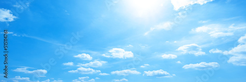 Beautiful blue sky cloudsfor background. Panorama of sky.