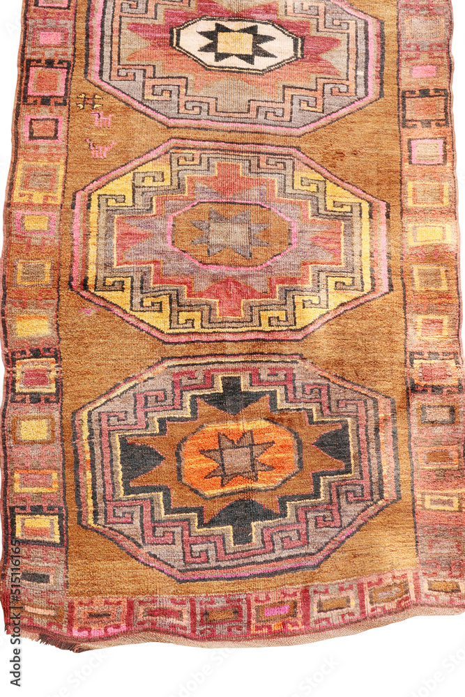 Fototapeta premium Hand woven antique Turkish carpet