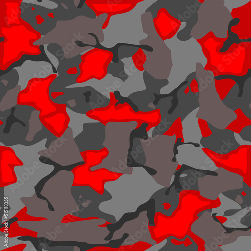 Camouflage seamless pattern of spots. Military camo modern. Endless texture. Print on fabric and clothes. Vector illustration