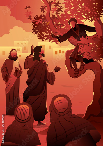 Obraz na płótnie Zacchaeus climbed up into a sycamore tree
