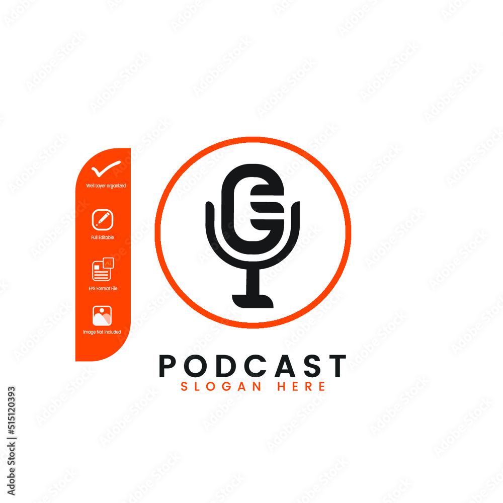 Detailed podcast logo template Free Vector Detailed podcast logo template Free Vector