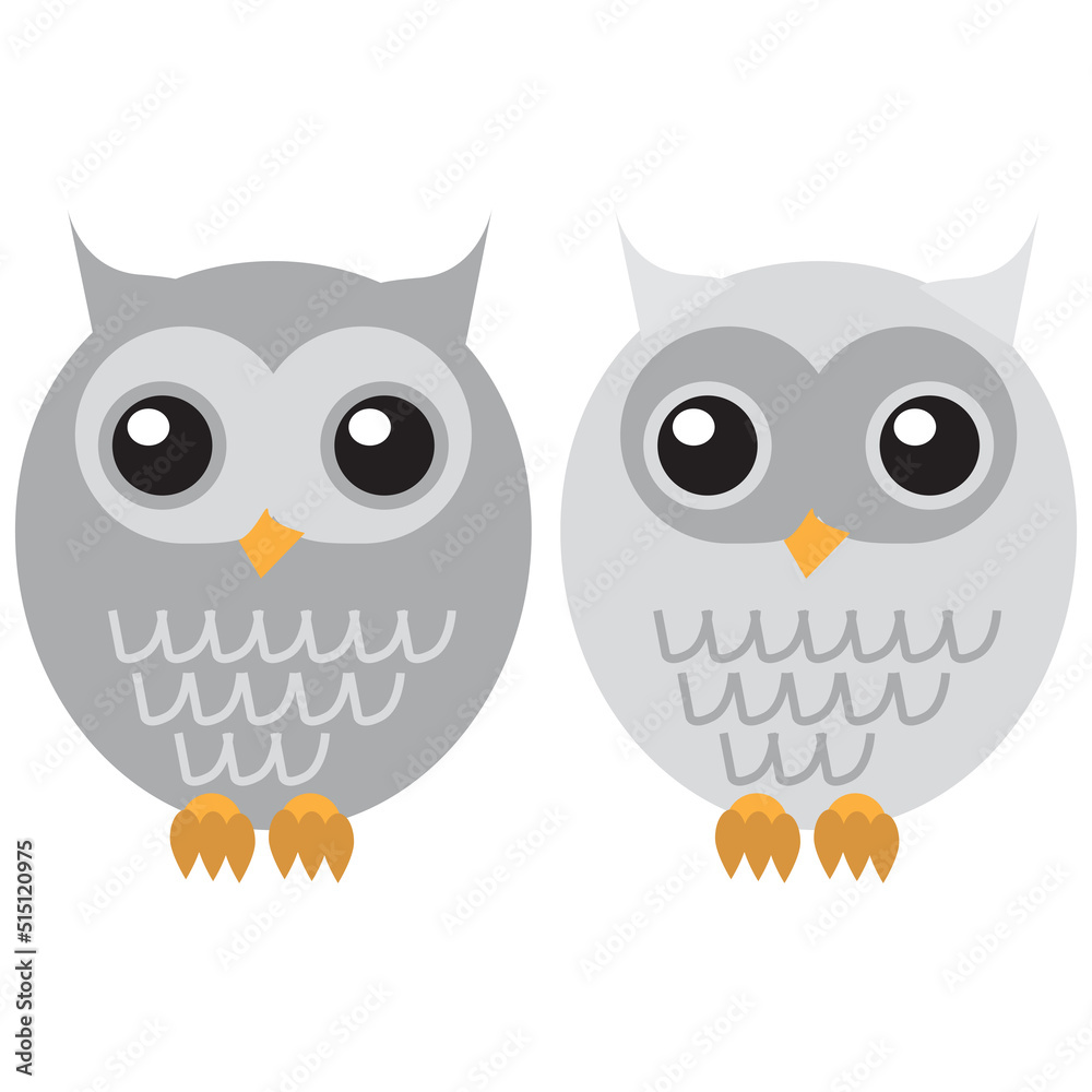owl vector illustration, bird, animal, wildlife