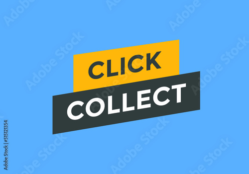 Click and collect concept vector illustration. Click and collect speech bubble

