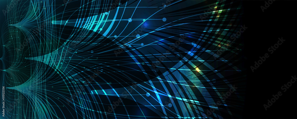 Fototapeta premium Neural network concept. Connected cells with links. High technology process. Abstract background