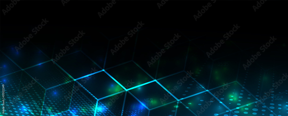 Obraz premium Neural network concept. Connected cells with links. High technology process. Abstract background