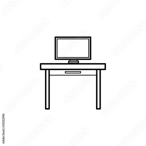 table tv vector for website symbol icon presentation