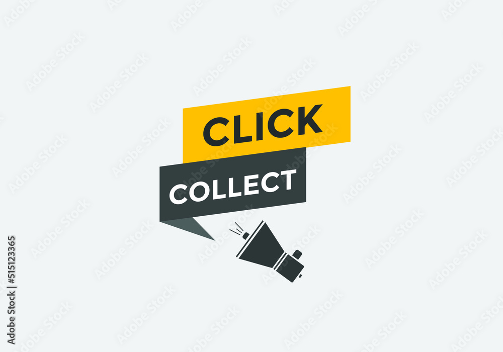 Click and collect text button web banner. Click collect for marketing design
Click and collect text button web banner. Click collect for marketing design