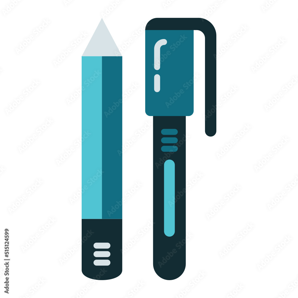 pencil and pen icon on a transparent background pencil and pen icon on a transparent background