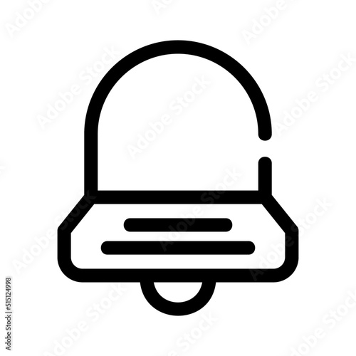 notification bell  icon or logo isolated sign symbol vector illustration - high quality black style vector icons

