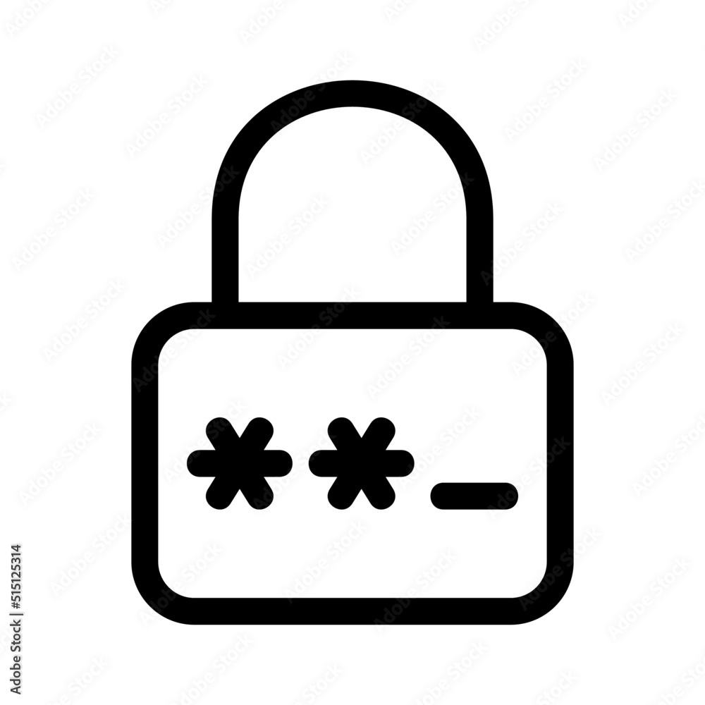 password icon or logo isolated sign symbol vector illustration - high quality black style vector icons
