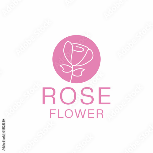 natural flower logo Design vector modern and simple style