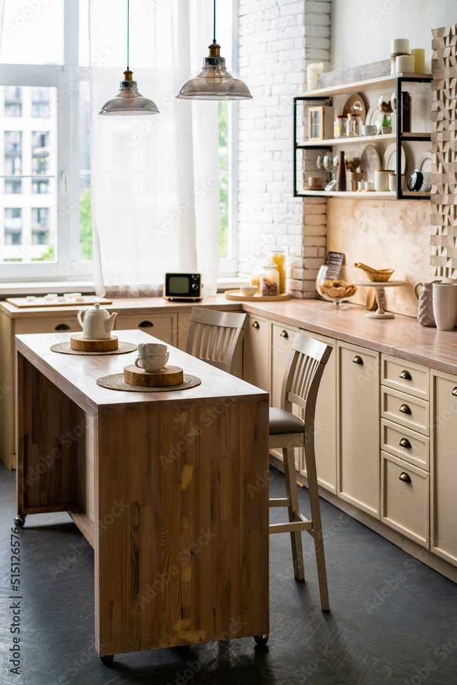 Fototapeta premium vintage kitchen interior with utensils