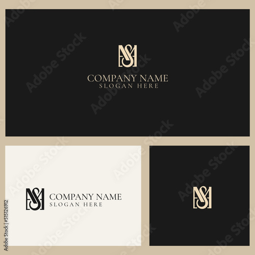 letter A S M monogram logo