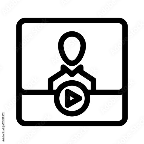 youtuber icon or logo isolated sign symbol vector illustration - high quality black style vector icons
