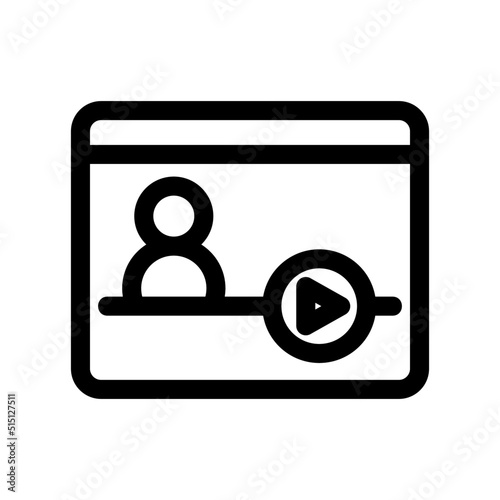 youtuber icon or logo isolated sign symbol vector illustration - high quality black style vector icons
