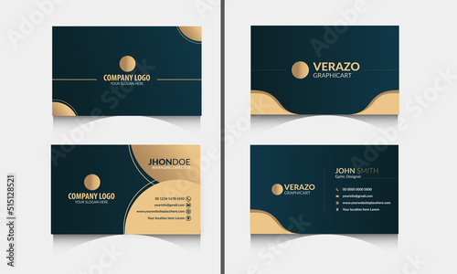 Golden luxury business card design