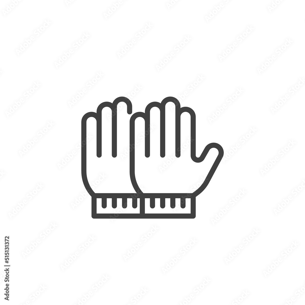 Obraz premium Gloves line icon