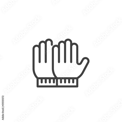 Gloves line icon