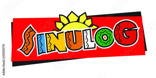 Colorful Cebu Sinulog Festival Sign Print photo