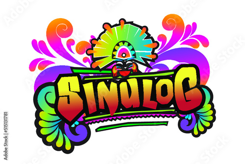 Colorful Cebu Sinulog Sign Print photo