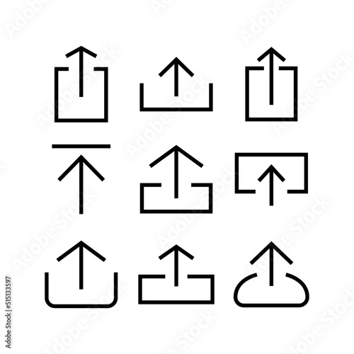 upload icon or logo isolated sign symbol vector illustration - high quality black style vector icons
