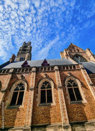 St. Salvator's Cathedral, the main church of Bruges, Belgium.