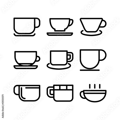 coffee cup icon or logo isolated sign symbol vector illustration - high quality black style vector icons
