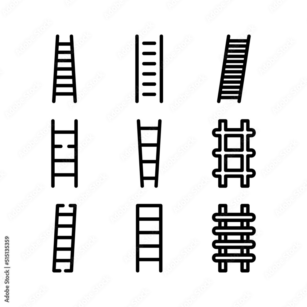 ladder icon or logo isolated sign symbol vector illustration - high quality black style vector icons
