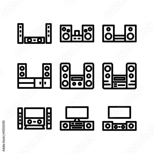 home theater icon or logo isolated sign symbol vector illustration - high quality black style vector icons 