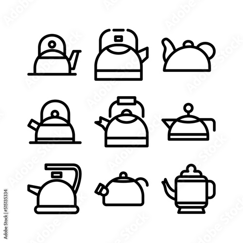 kettle icon or logo isolated sign symbol vector illustration - high quality black style vector icons
