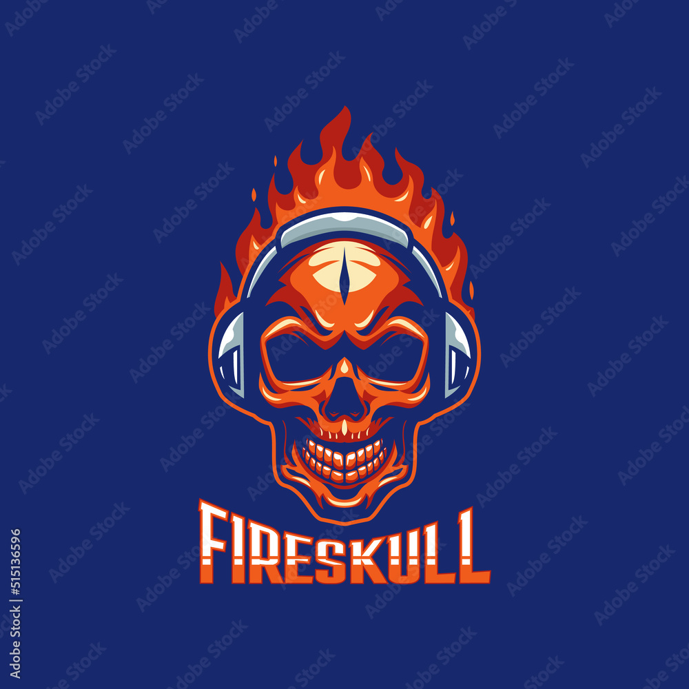 FIRE SKULL  LOGO