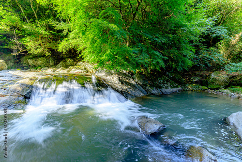                                                          Kannon Falls in summer. Kiyomenohuchi.Saga-ken Karatsu city.