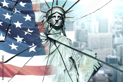 The statue of freedom is de...