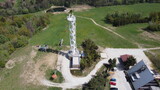 Lookout tower Fajtův kopec, Velké Meziříčí, Czech republic, Europe aerial scenic panorama landscape view,rozhledna Fajtův kopec