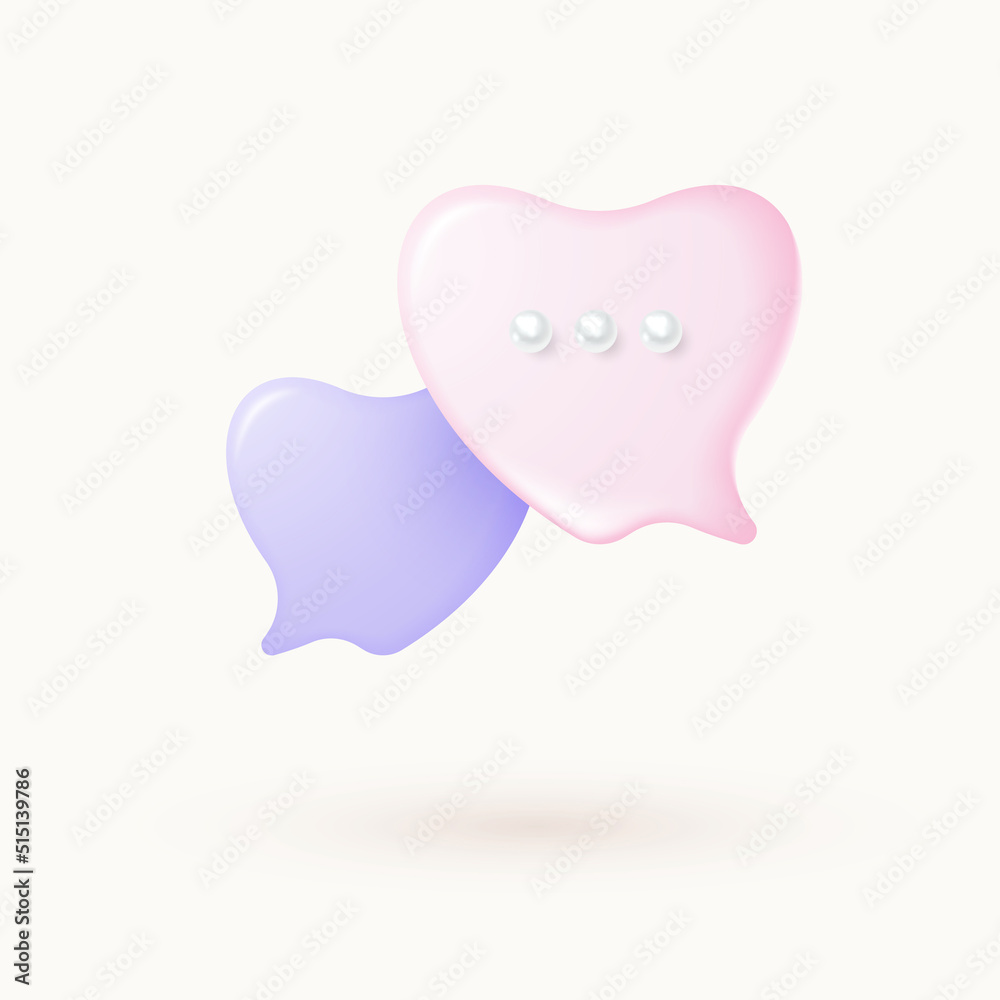 Speech bubbles in the form of hearts. The concept of a dialogue of people in love.
Speech bubbles in the form of hearts. The concept of a dialogue of people in love.