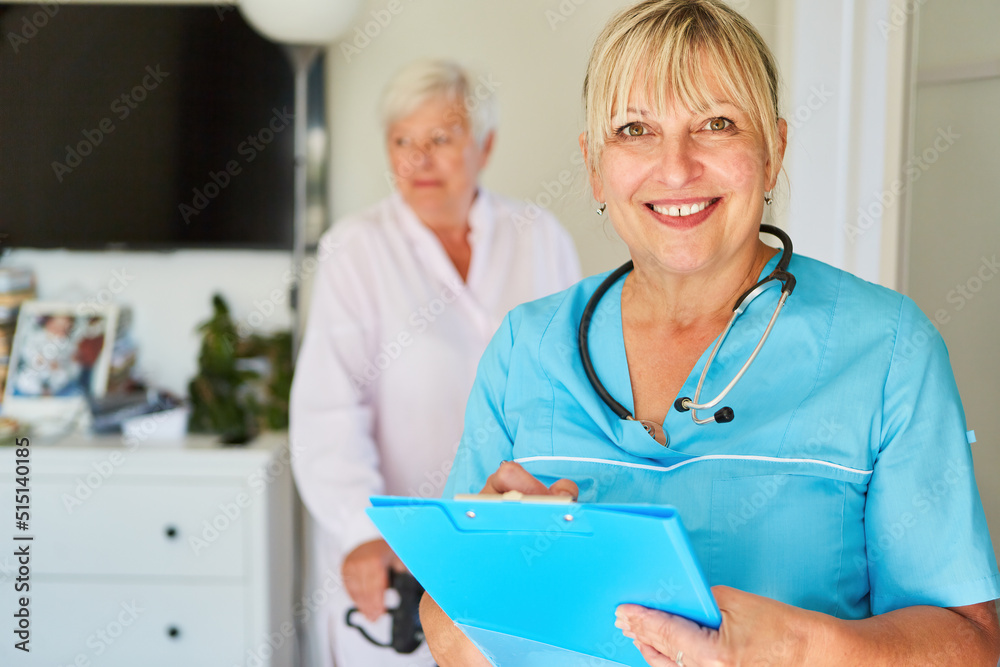 Nursing home employee or doctor with clipboard Nursing home employee or doctor with clipboard