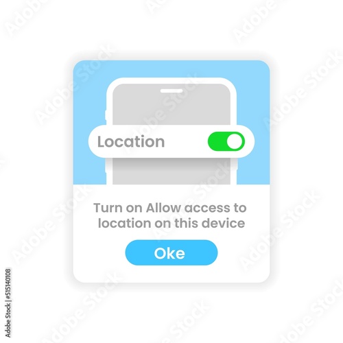request for allow or turn on, access permission pop up concept illustration flat design vector eps10. modern graphic element for landing page, empty state ui, infographic, icon