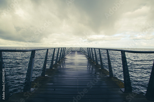 wooden pier on the sea