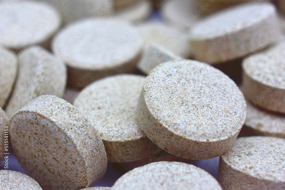 Close view of Ginkgo biloba tablets. Close view of Ginkgo biloba tablets.