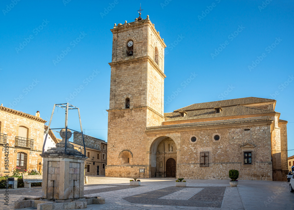Obraz premium View at the Church of San Antonio at the place in El Toboso, Spain