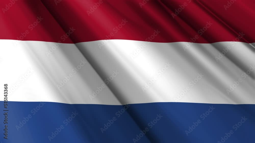 Close up realistic texture textile silk satin flag of Netherlands waving fluttering background. National symbol of the country. 27th of April, Happy Day concept. 3D animation 1080p Full HD
Close up realistic texture textile silk satin flag of Netherlands waving fluttering background. National symbol of the country. 27th of April, Happy Day concept. 3D animation 1080p Full HD