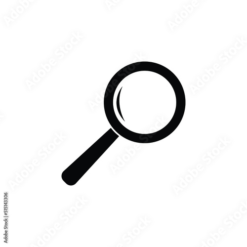 Magnifying glass icon, vector magnifier for loupe sign