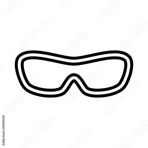 Black line icon for Safety glasses