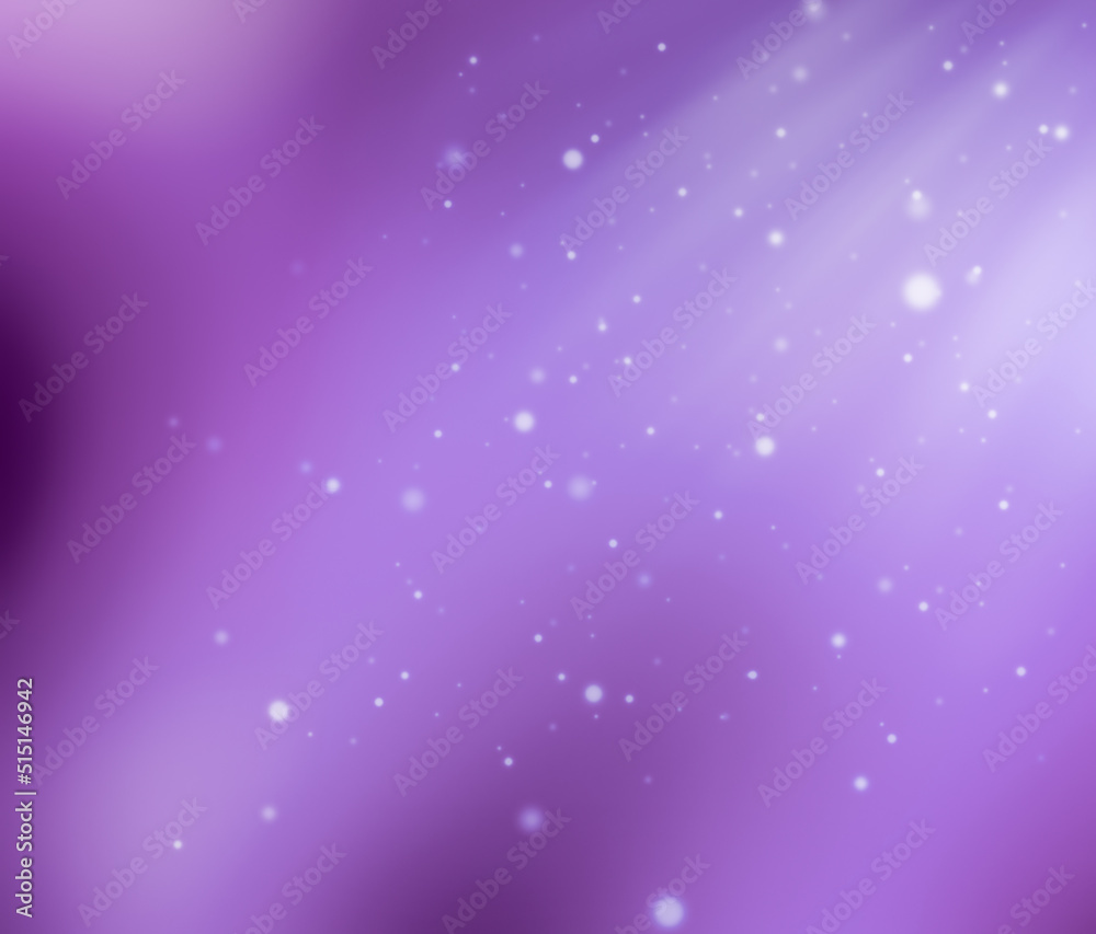Defocused lights with rays of light on purple background