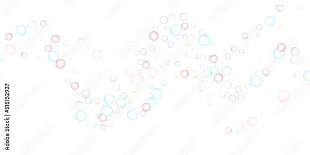 Soap bubbles flew randomly on a white background. Vector Soap bubbles flew randomly on a white background. Vector