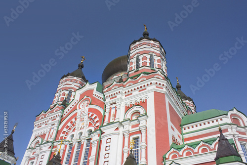 Church of Panteleimon in Feofaniya Park in Kyiv, Ukraine photo