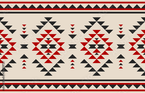Geometric ethnic seamless pattern in tribal. Beautiful carpet ethnic art. American, Mexican style. Design for background, wallpaper, illustration, fabric, clothing, carpet, textile, batik, embroidery.